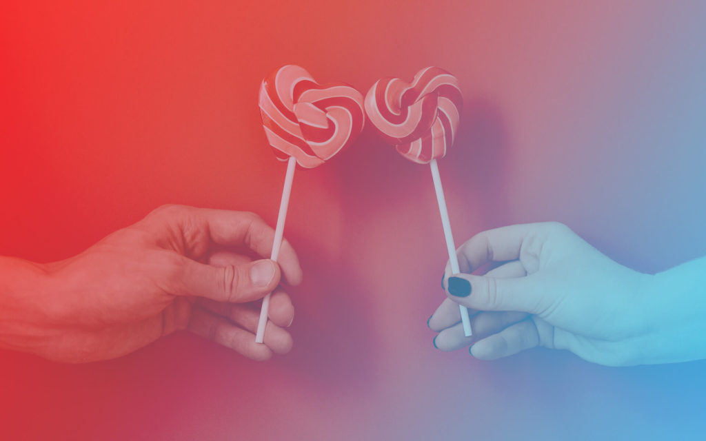 Liefde hartjes lollies valentijn tegeltjes