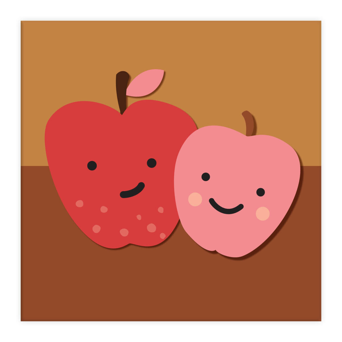 appels rood blij bijtje