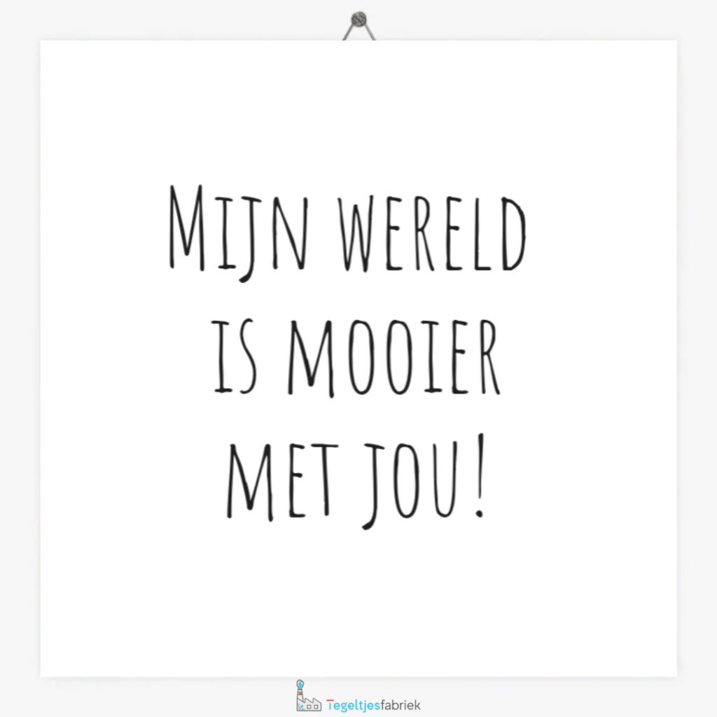 tekst tegeltje mijn wereld